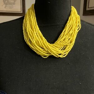 Yellow Beaded Necklace